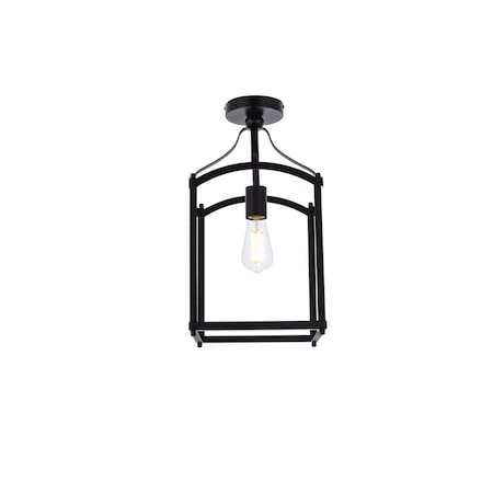 Janet 1 Light Flush Mount In Black